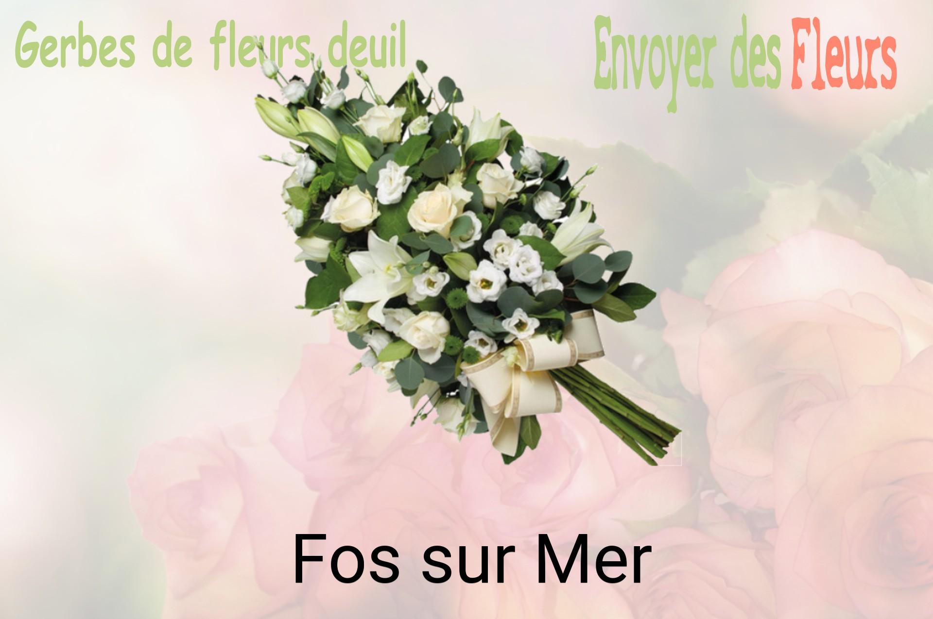 Gerbe de fleurs de deuil livrée à Fos-sur-Mer